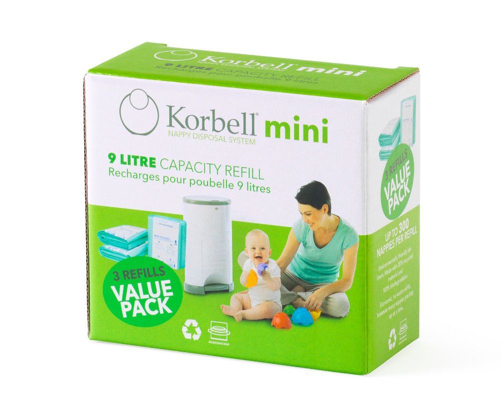 KORBELL - Recharge Poubelle - MAXI - 26 L - X3 - Biodégradable -  Anti-odeurs : : Cuisine et Maison