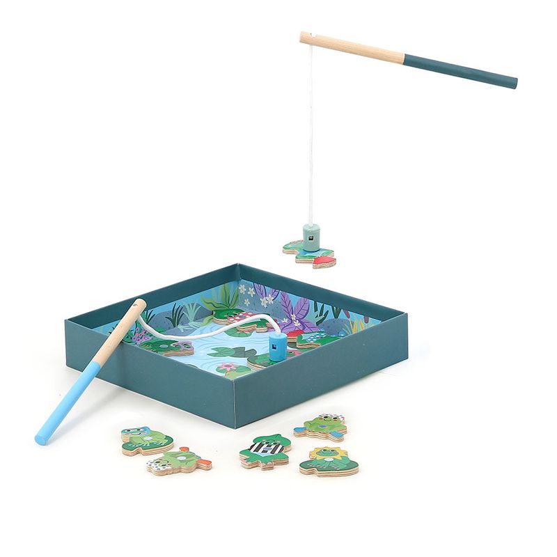 La pêche à la grenouille - Michelle Carlslund Vilac vue de côté