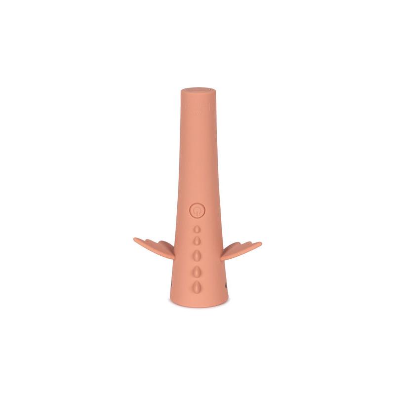 Lampe Torche Dragon Framboise Konges Slojd debout vue du dessus