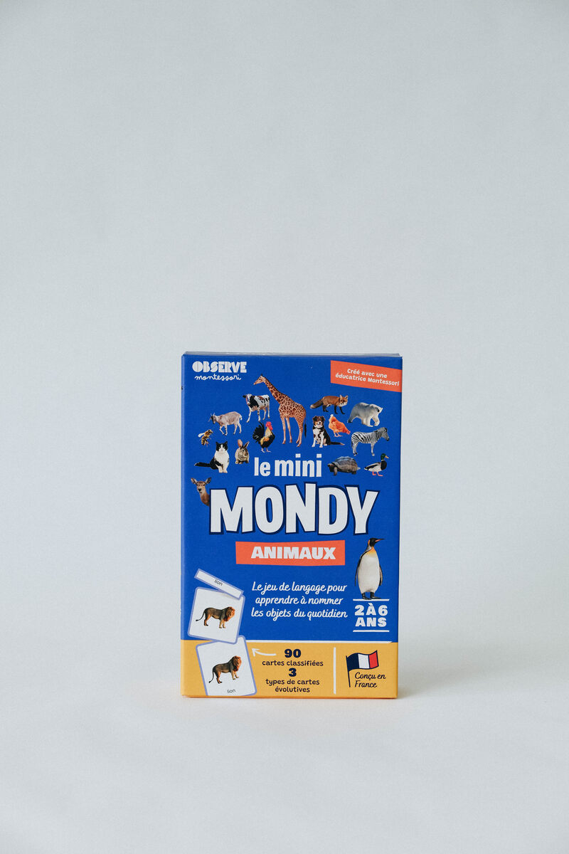 Le Mini-Mondy Animaux, jeu de langage Observe Montessori Produit face