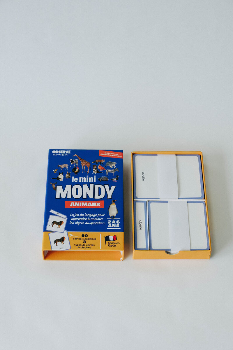 Le Mini-Mondy Animaux, jeu de langage Observe Montessori Produit face2