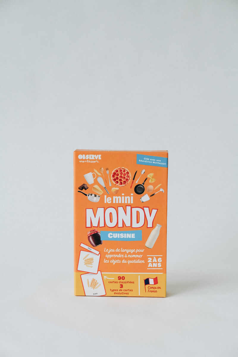 Le Mini-Mondy Cuisine, jeu de langage Observe Montessori Produit face