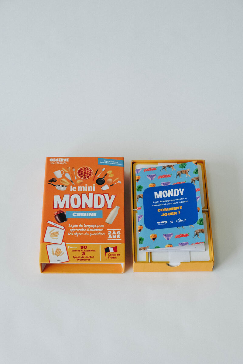 Le Mini-Mondy Cuisine, jeu de langage Observe Montessori Produit face2