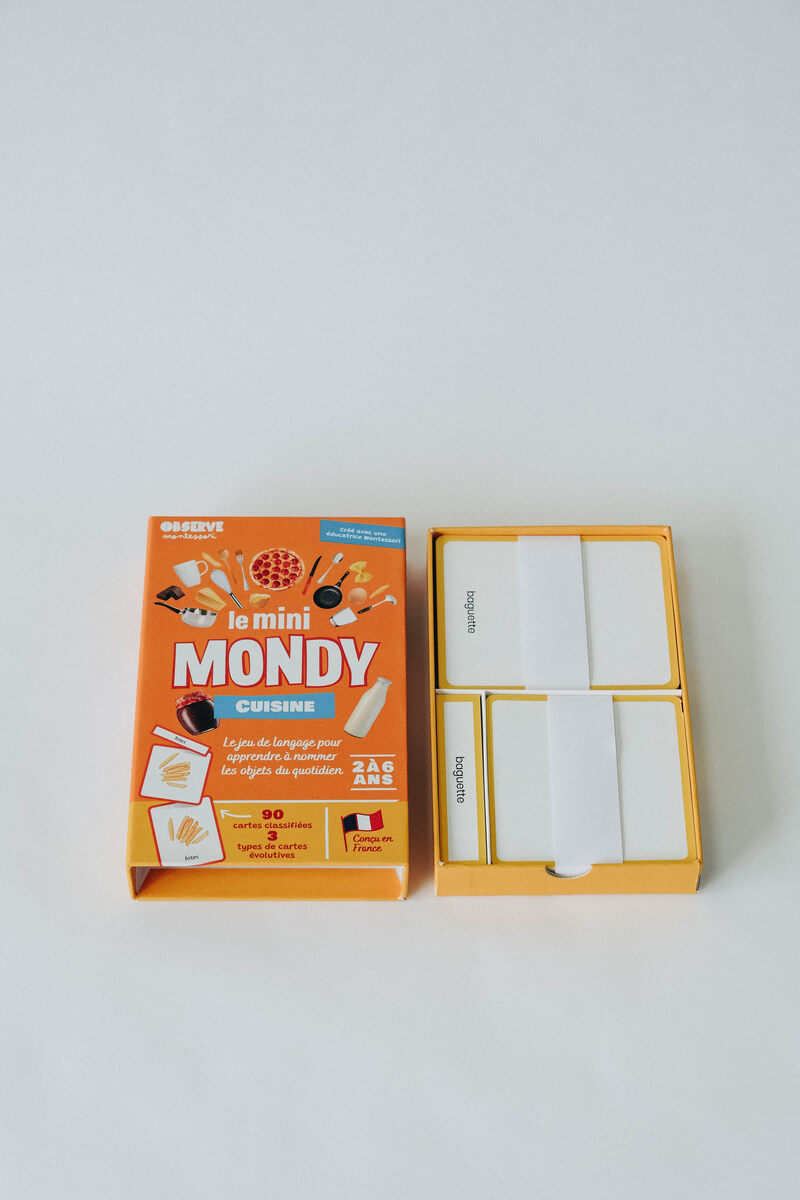 Le Mini-Mondy Cuisine, jeu de langage Observe Montessori Produit face3