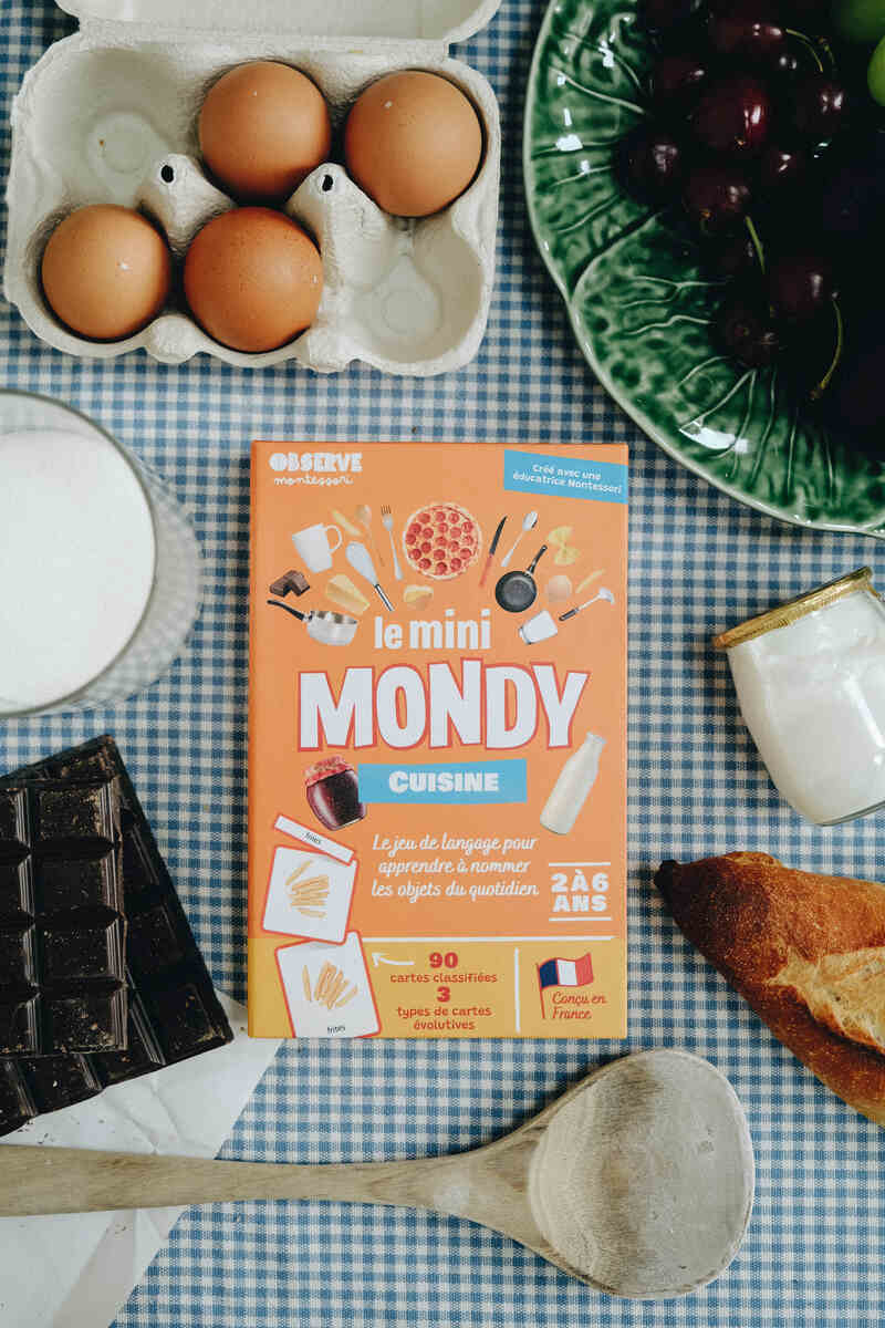 Le Mini-Mondy Cuisine, jeu de langage Observe Montessori Produit lifestyle