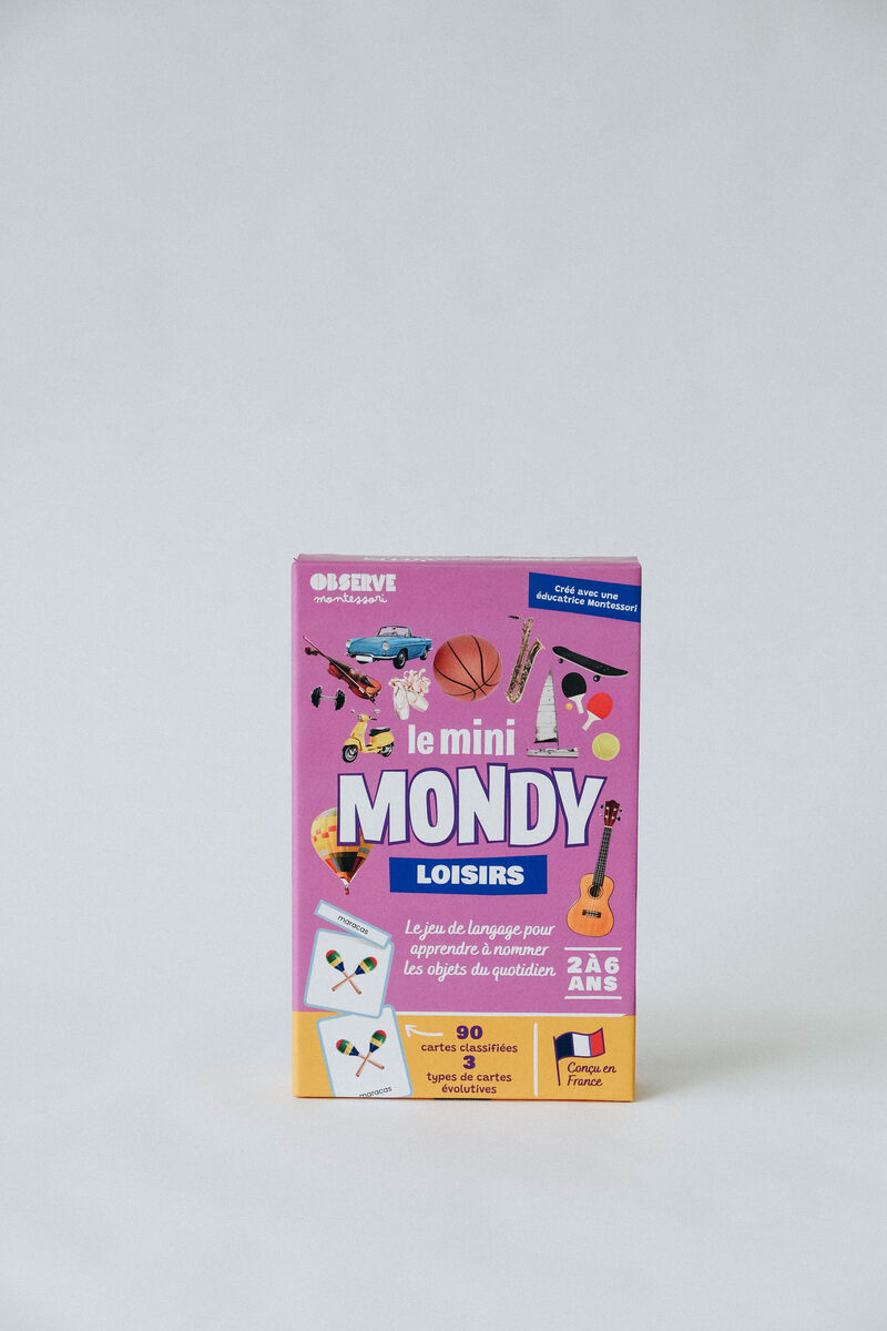 Le Mini-Mondy Loisirs, jeu de langage Observe Montessori Produit face