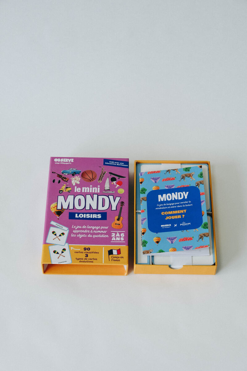 Le Mini-Mondy Loisirs, jeu de langage Observe Montessori Produit face2