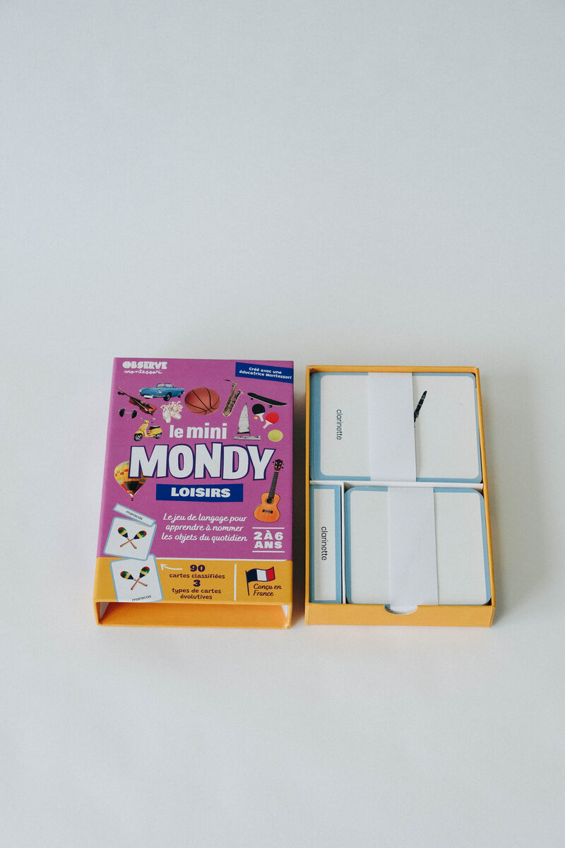 Le Mini-Mondy Loisirs, jeu de langage Observe Montessori Produit face3