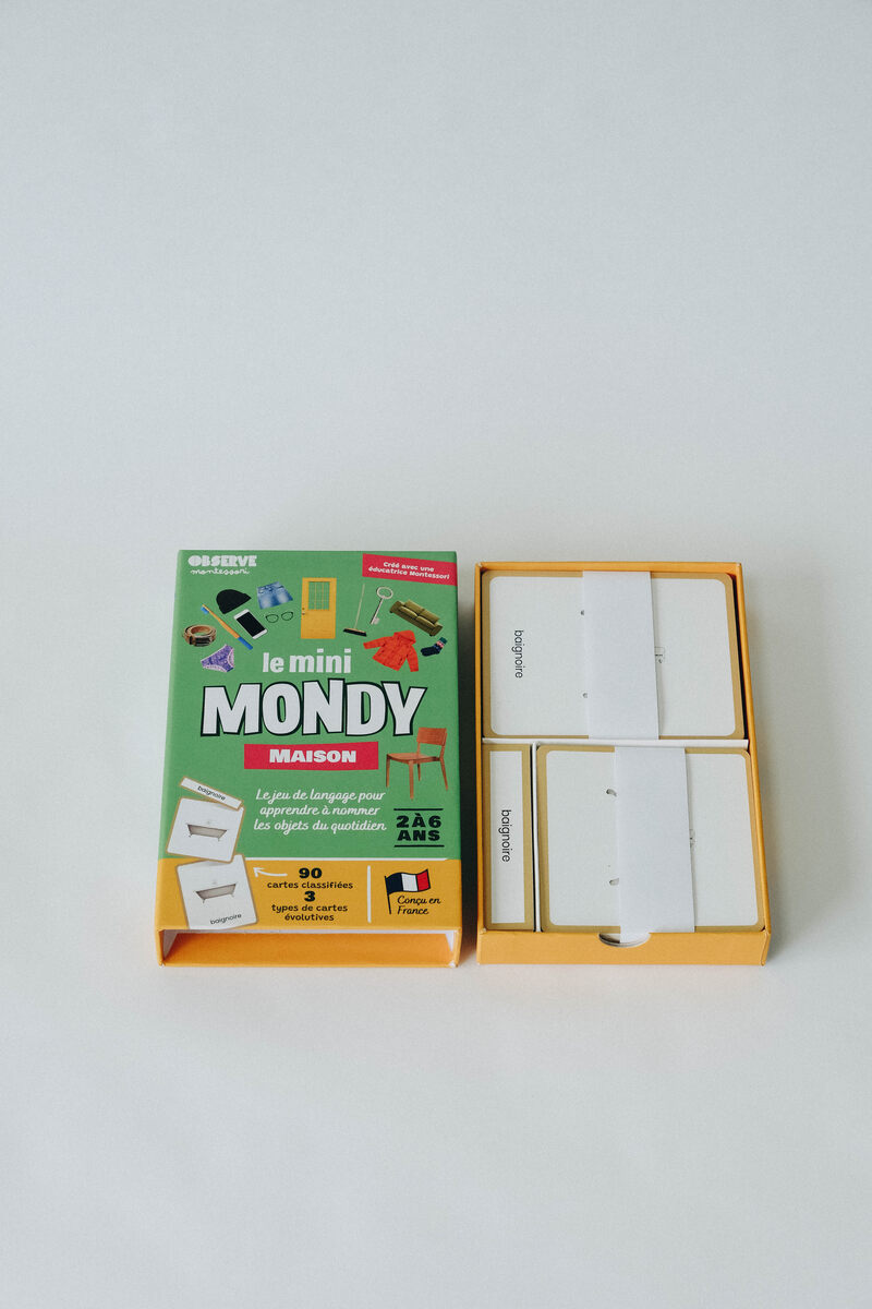 Le Mini-Mondy Maison, jeu de langage Observe Montessori Produit face3