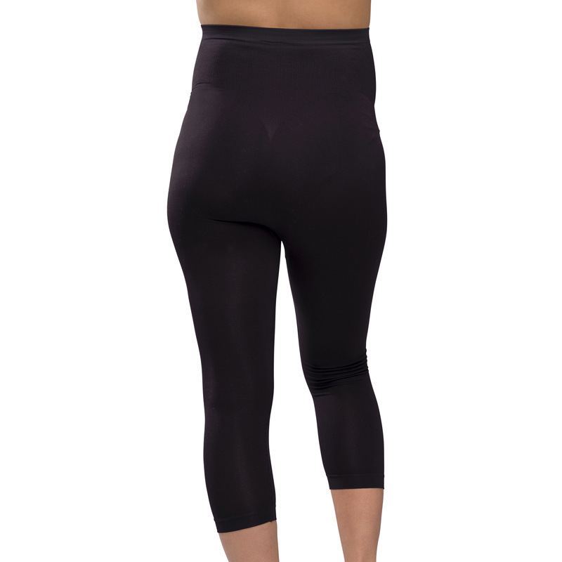 Legging 3/4 de grossesse sans coutures noir XL Carriwell arriere