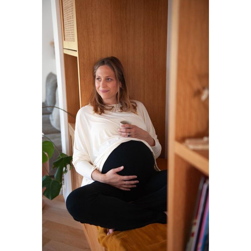 Legging de grossesse sans coutures évasé Noir L/XL MAMA HANGS lifestyle 5