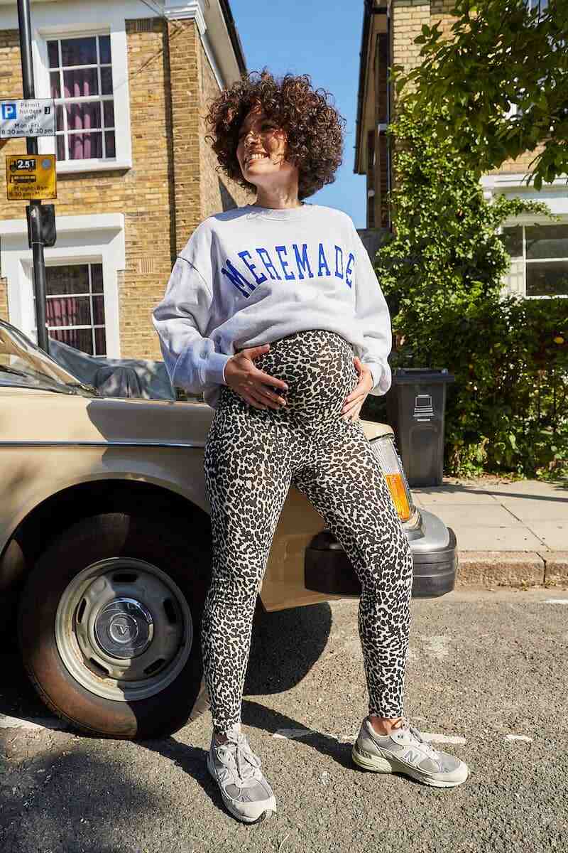 Legging de grossesse Léopard Tajine Banane produit face