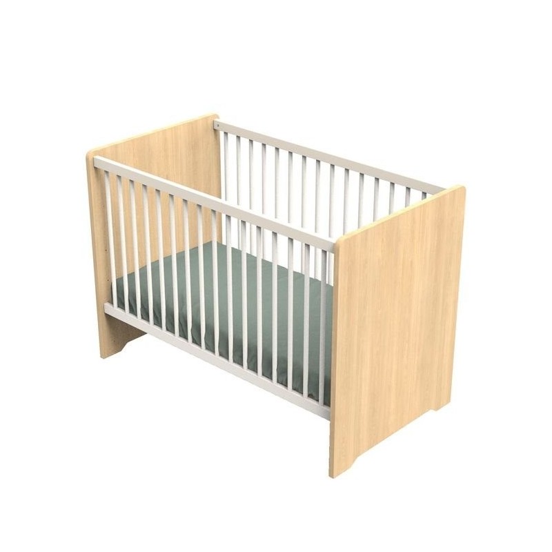Lit bébé 120x60 Vanille SAUTHON face lit