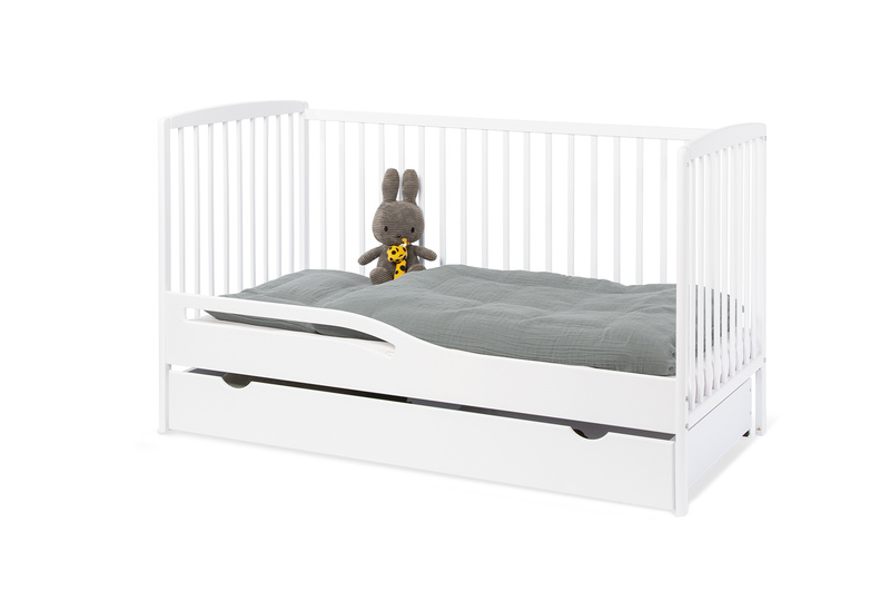 Lit bébé 70 x 140 Malte Pinolino lit abaisser rangement
