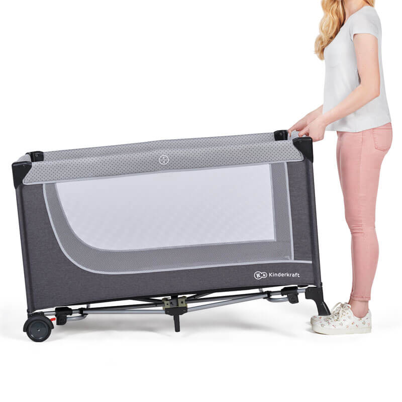 Lit bébé avec accessoires Leody Gris Kinderkraft roues