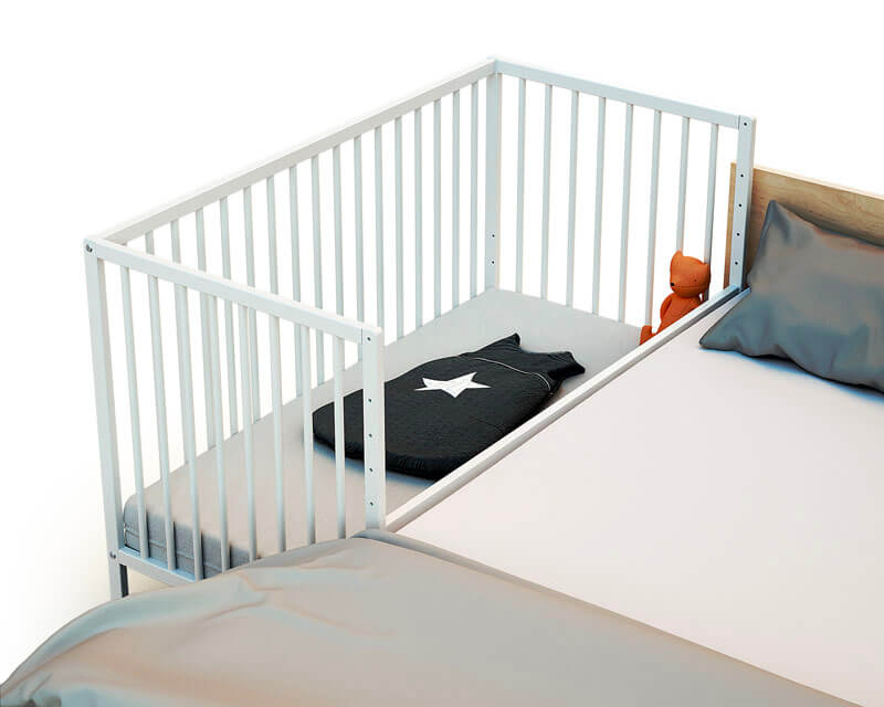 Lit bébé-cododo Webaby 60x120 blanc AT4 cododo