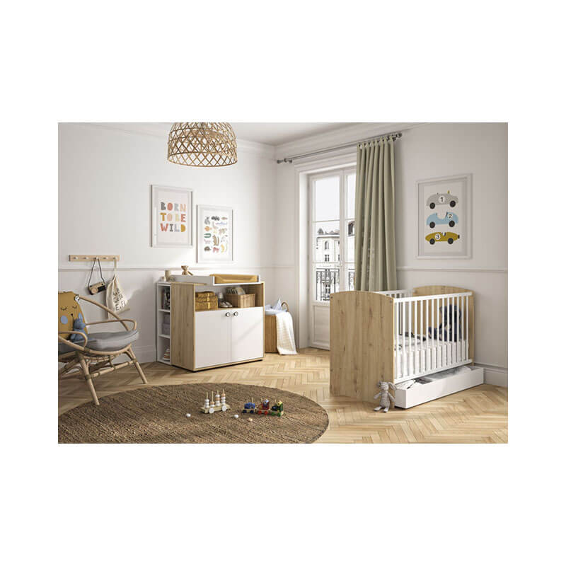 Lit bébé évolutif Arthur 60 x 120 cm Galipette chambre