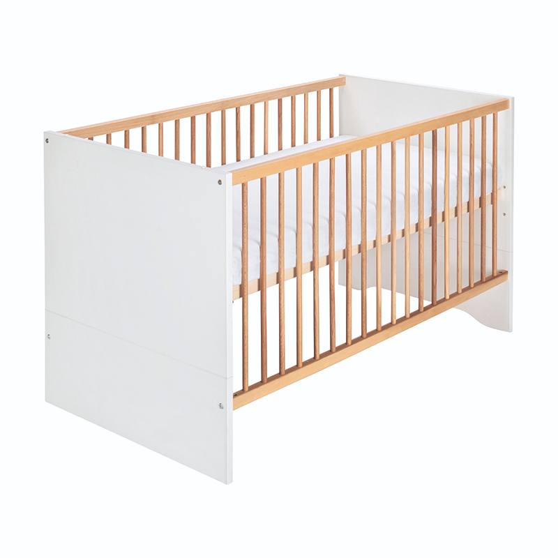 ROBA Lit Bébé Cabane 60x120 cm + Plan et Matelas à langer