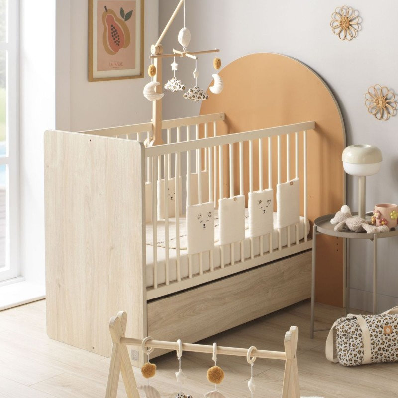 Pack Duo Arche Lit évolutif Caramel + Commode à langer/Bureau Sauthon lifestyle 1