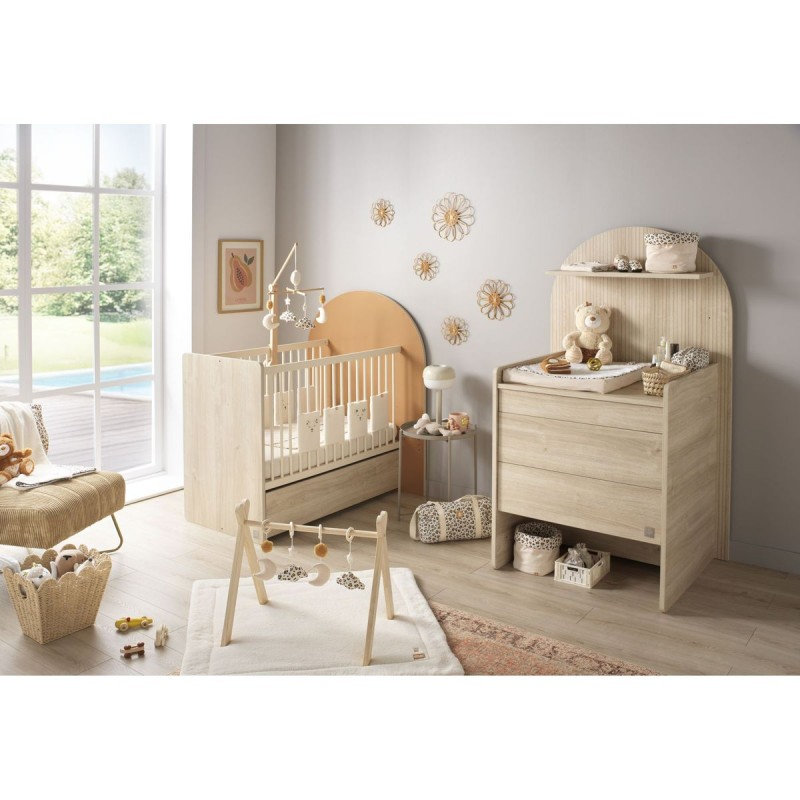 Pack Duo Arche Lit évolutif Caramel + Commode à langer/Bureau Sauthon lifestyle 5