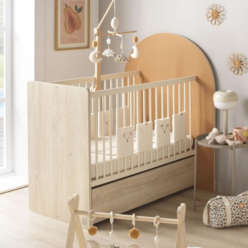 Lit bébé évolutif Arche 60x120 - 90x190 avec tiroir SAUTHON lifestyle 1