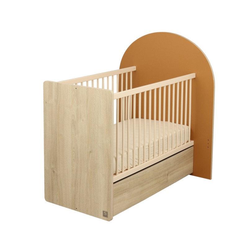 Lit bébé évolutif Arche 60x120 - 90x190 avec tiroir SAUTHON lit avec tiroir