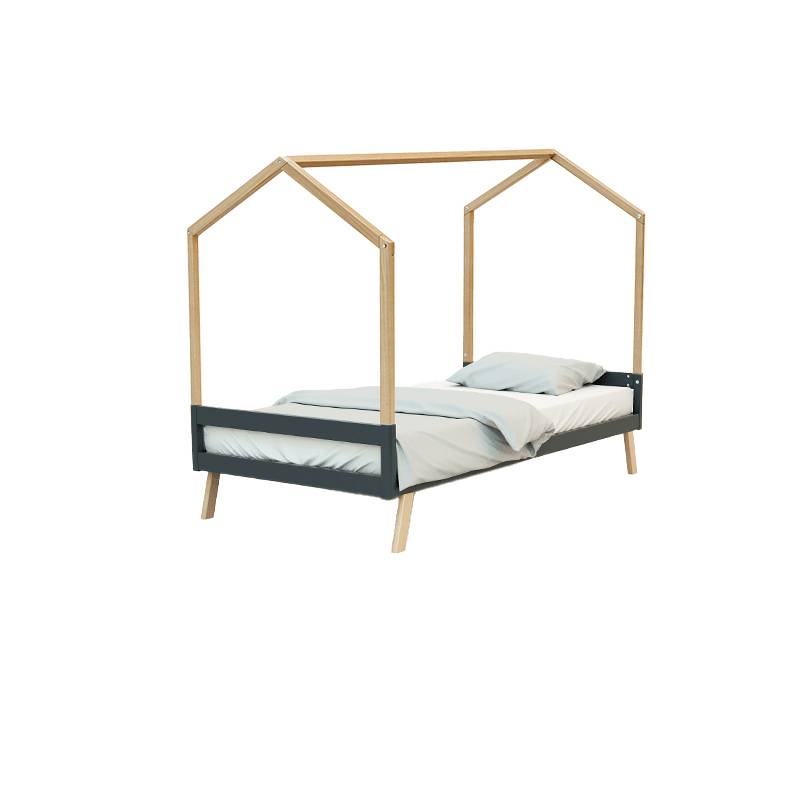 Toit-cabane + lit Confort 70x140 AT4 junior pieds