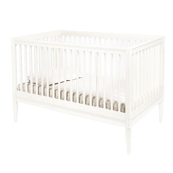 Lit bébé évolutif en bois Massif avec matelas Gustavienne White GUSTAVIENNE cote