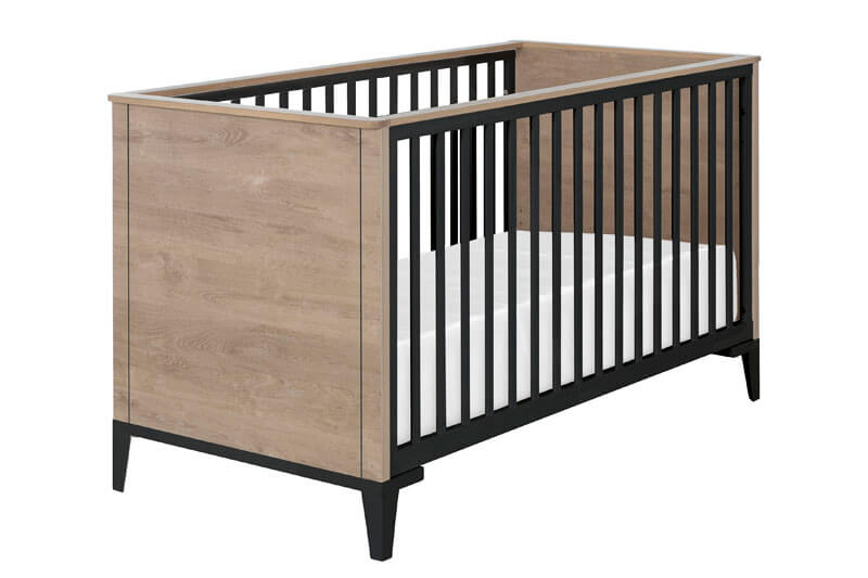 Lit bébé évolutif Marcel 70 x 140 cm Galipette lit noir