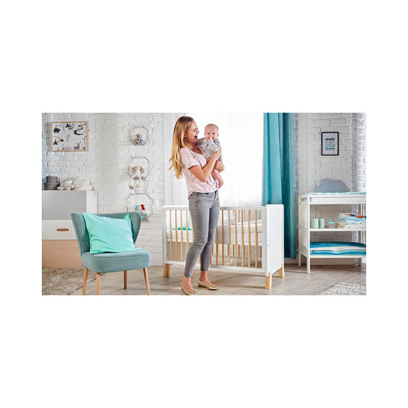 Lit bébé évolutif Nico 60 x 120 cm Blanc Kinderkraft ambiance