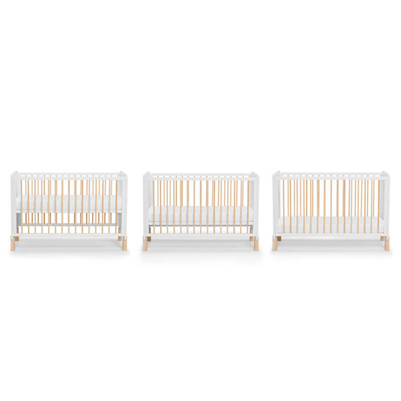 Lit bébé évolutif Nico 60 x 120 cm Blanc Kinderkraft sommier