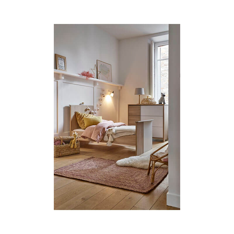 Lit bébé évolutif Sacha 70 x 140 cm avec 2 pans Chêne Galipette chambre junior