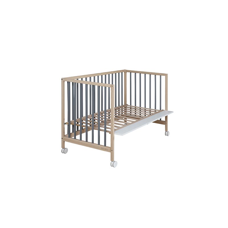 Lit bébé Mountain 120 x 60 cm Sable/Gris Micuna Barrière Amovible