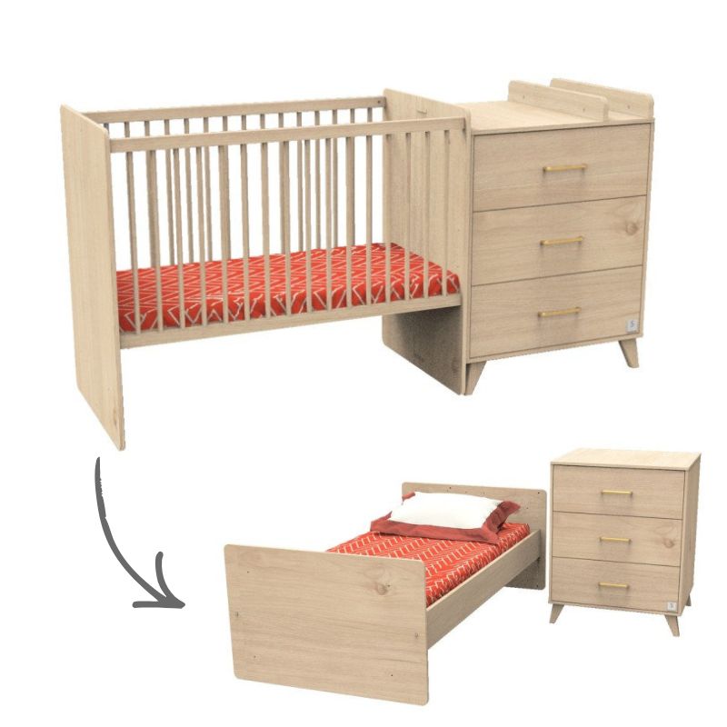 Lit Combiné évolutif Arty 60 x 120 Sauthon cover