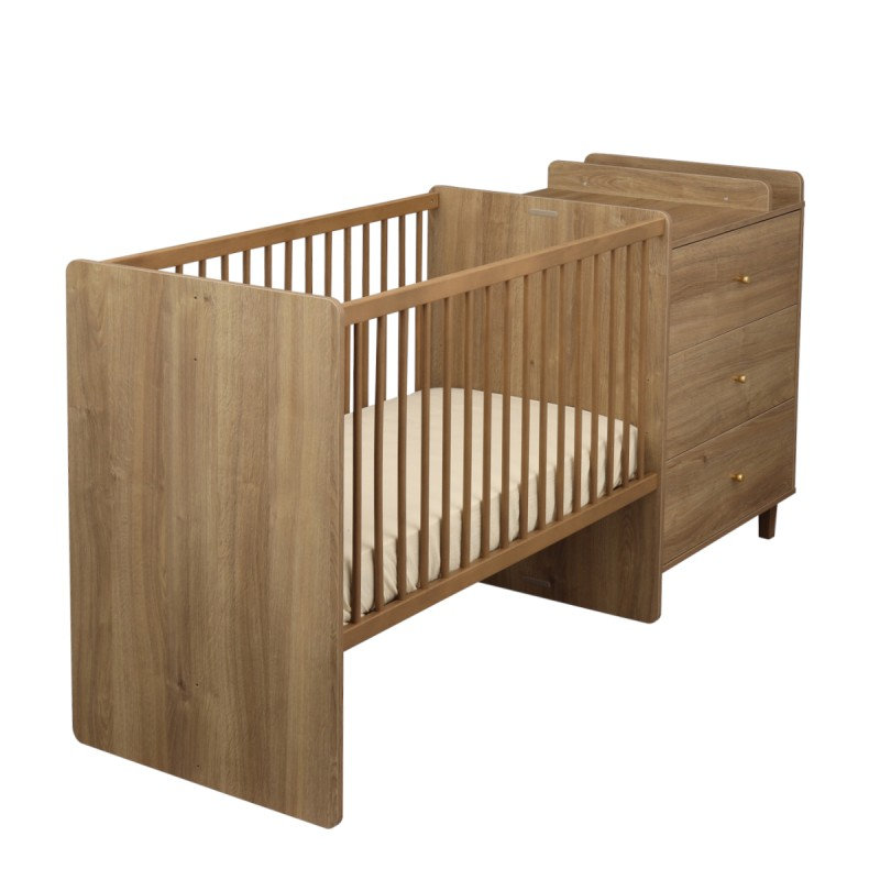 Lit combiné évolutif Mokka Sauthon lit profil