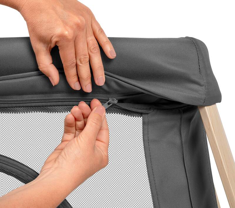 Lit de voyage Calao Light Beyond Graphite Eco MAXI COSI zoom fermeture