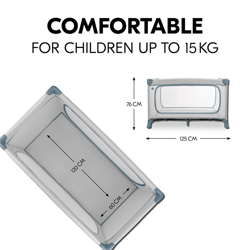 Lit de voyage Dream N Play Plus Dusty Hauck dimensions
