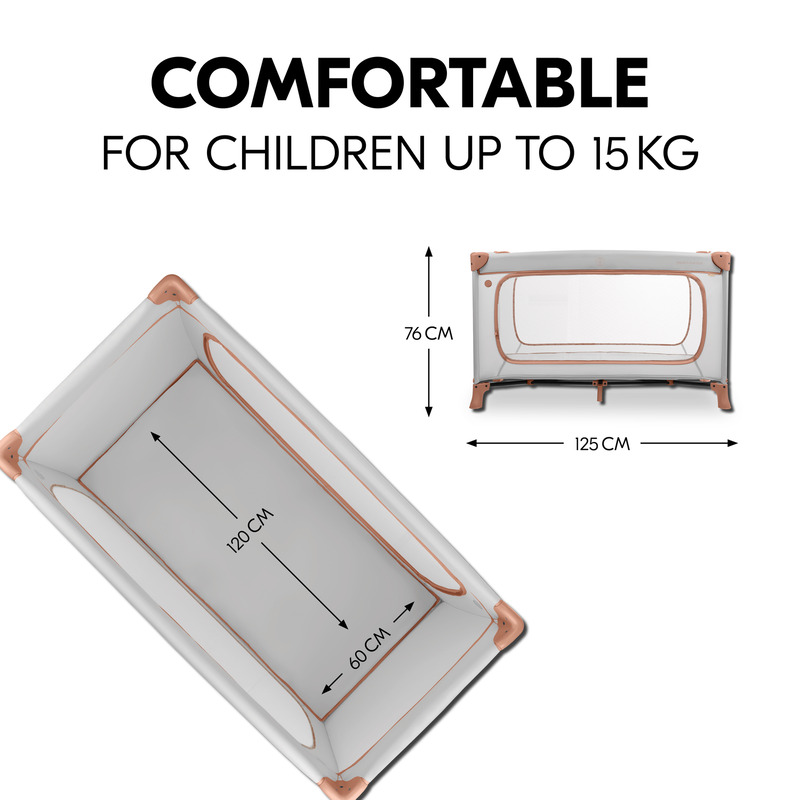 Pack Lit de voyage Dream N Play Plus Dusty + drap housse HAUCK espace