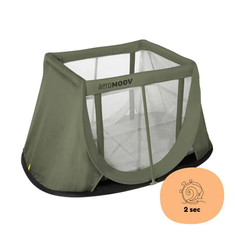 Lit de voyage pliant Instant Green Moss Aeromoov côté 