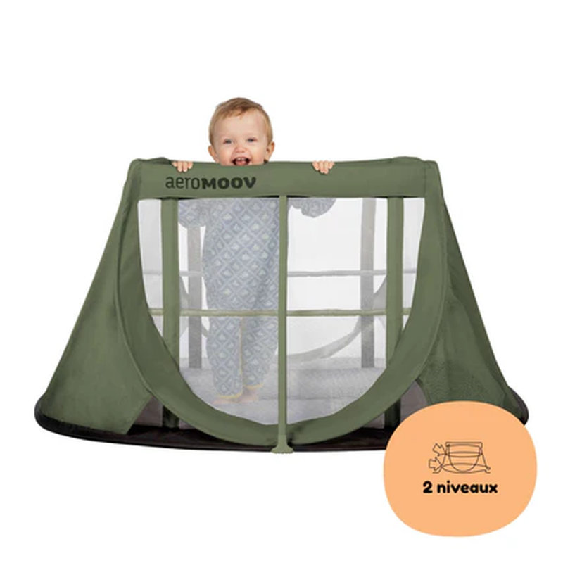 Lit de voyage pliant Instant Green Moss Aeromoov face 2 