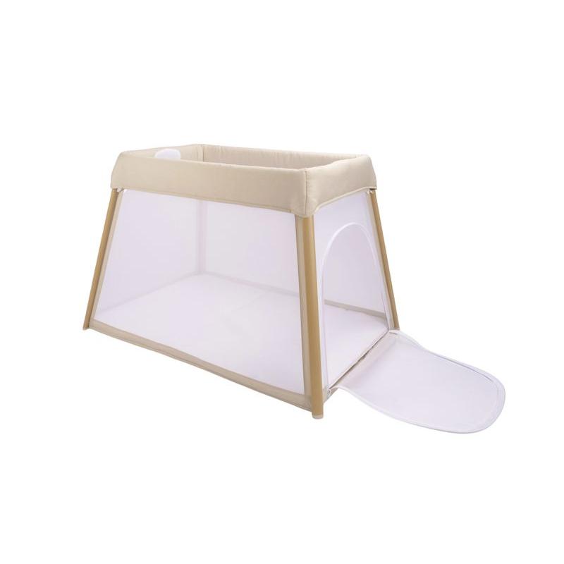 Lit De Voyage Pure White BO JUNGLE de profil ouvert