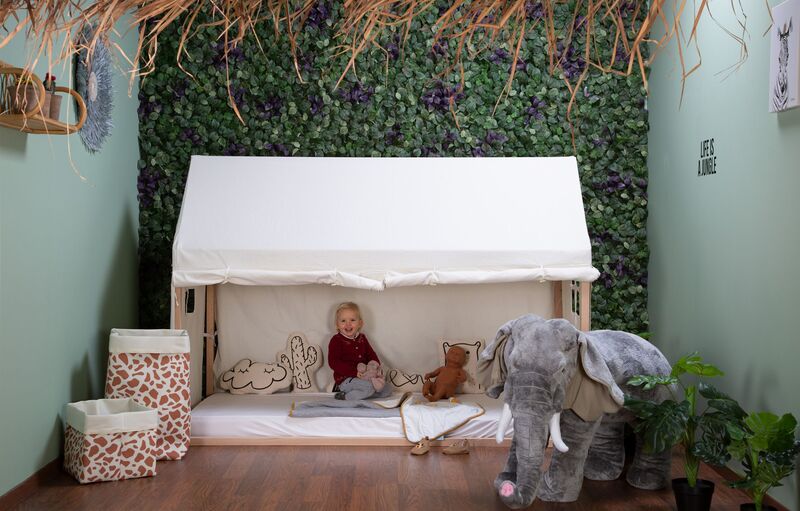 ‌Lit enfant Cabane 90 x 200 cm Naturel Childhome Enfant