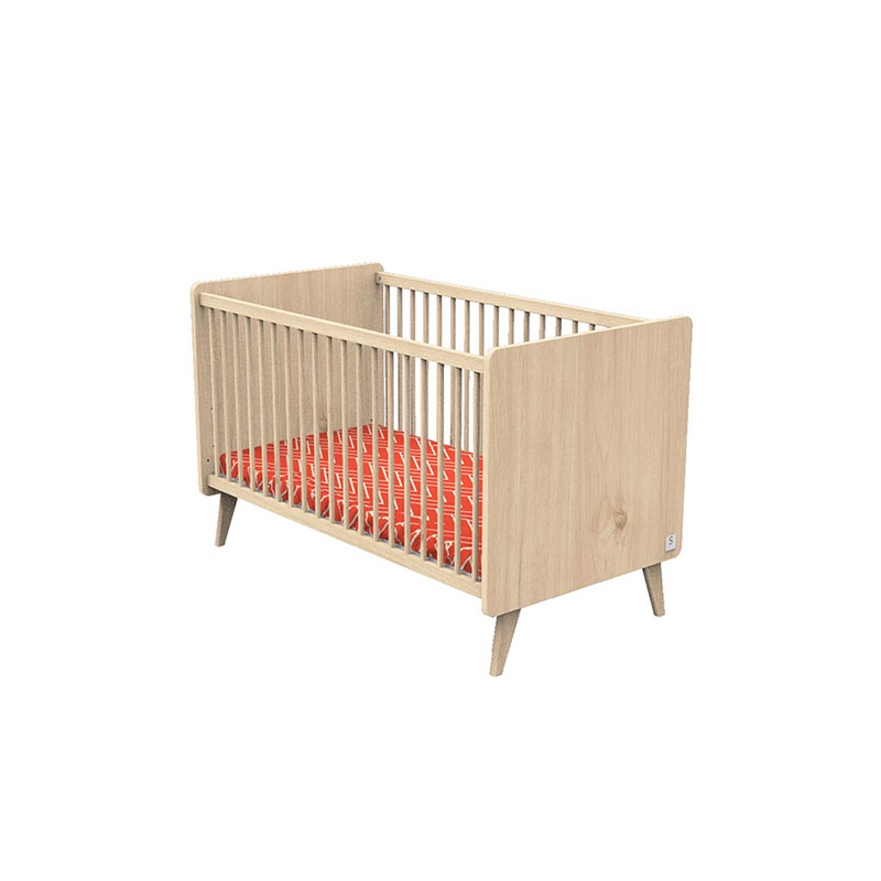 Lit bébé Vintage évolutif 70 x 140 cm - Naturel