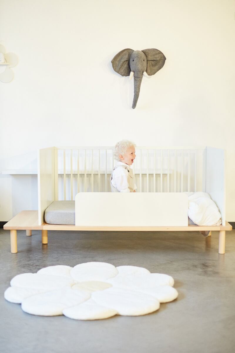 Lit évolutif Evobed 140x70 Ecru Naturel Childhome lifestyle4