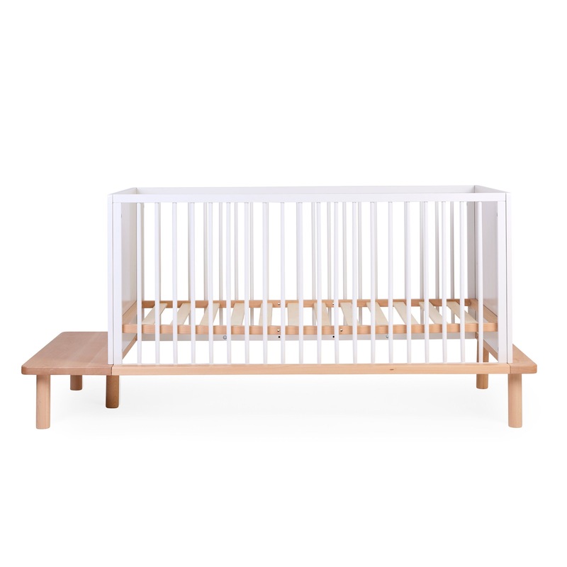 Lit évolutif Evobed 140x70 Ecru Naturel Childhome matelas