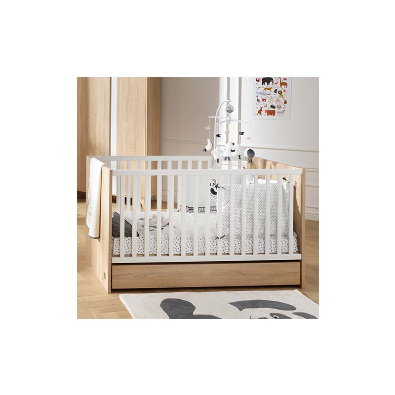 Lit évolutif Nova 70 x 140 cm blanc lin Sauthon zoom