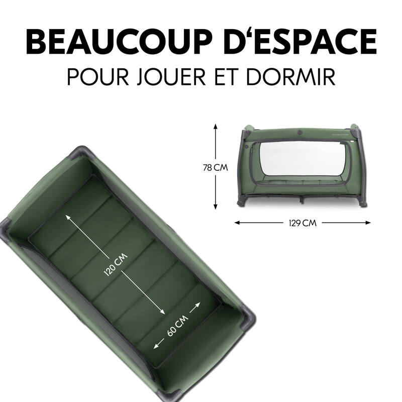 Pack lit parapluie Play N Relax center + drap housse Hauck espace