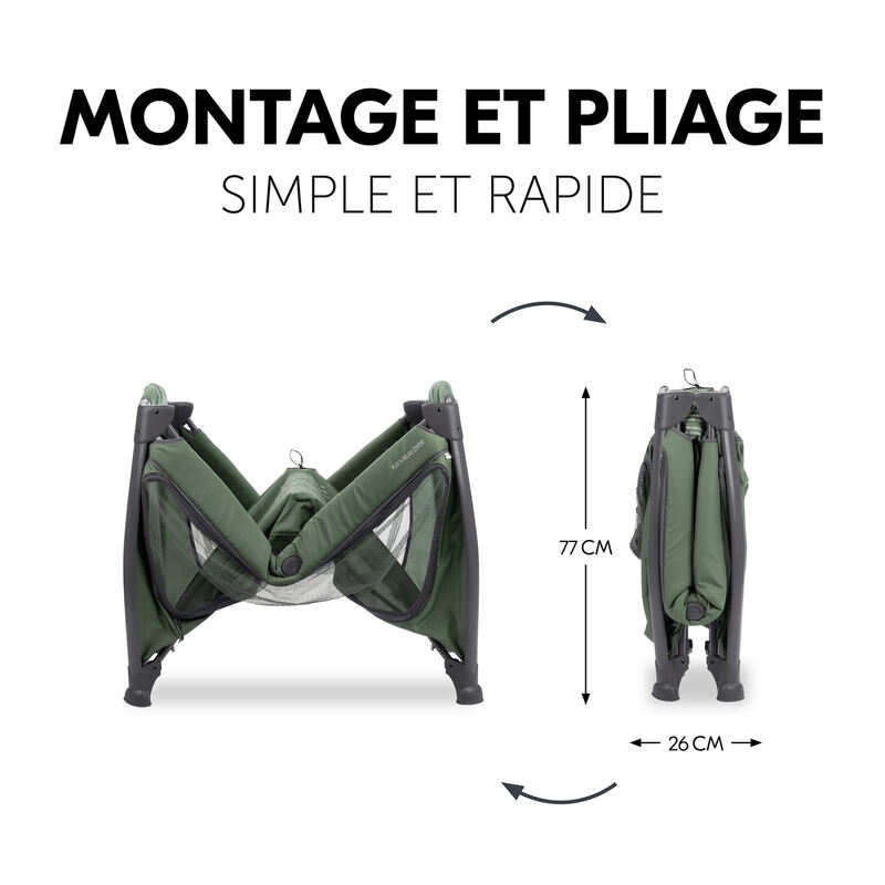 Pack lit parapluie Play N Relax center + drap housse Hauck pliage