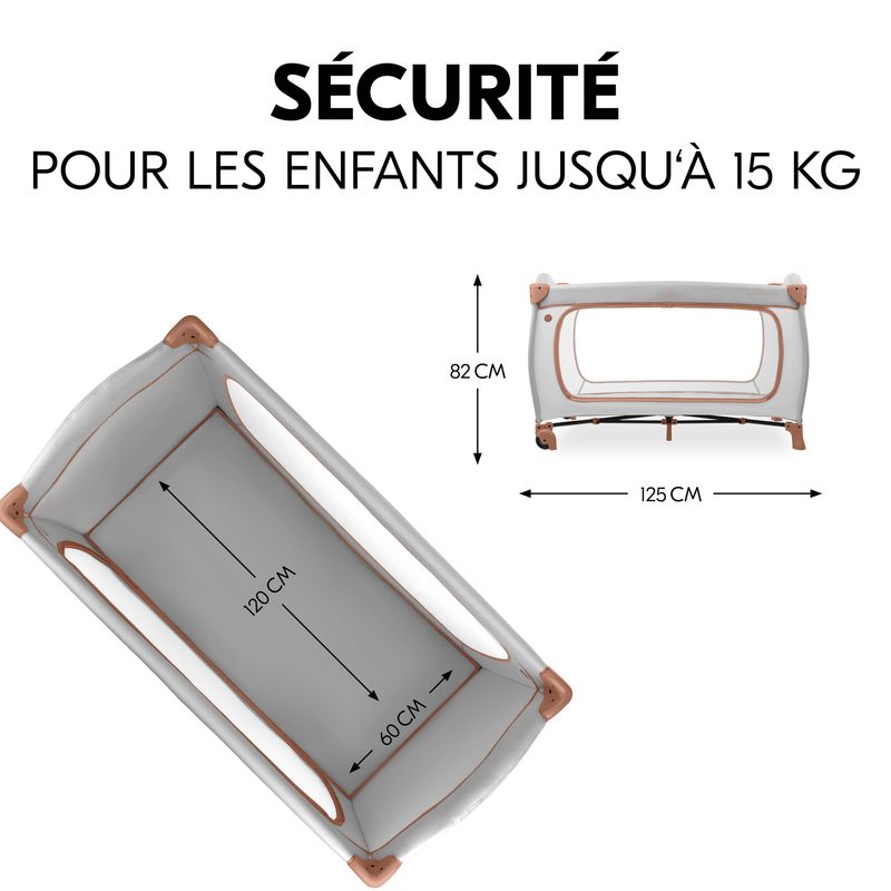 Pack Lit parapluie Sleep N Play Go Plus + drap housse Hauck sécurité