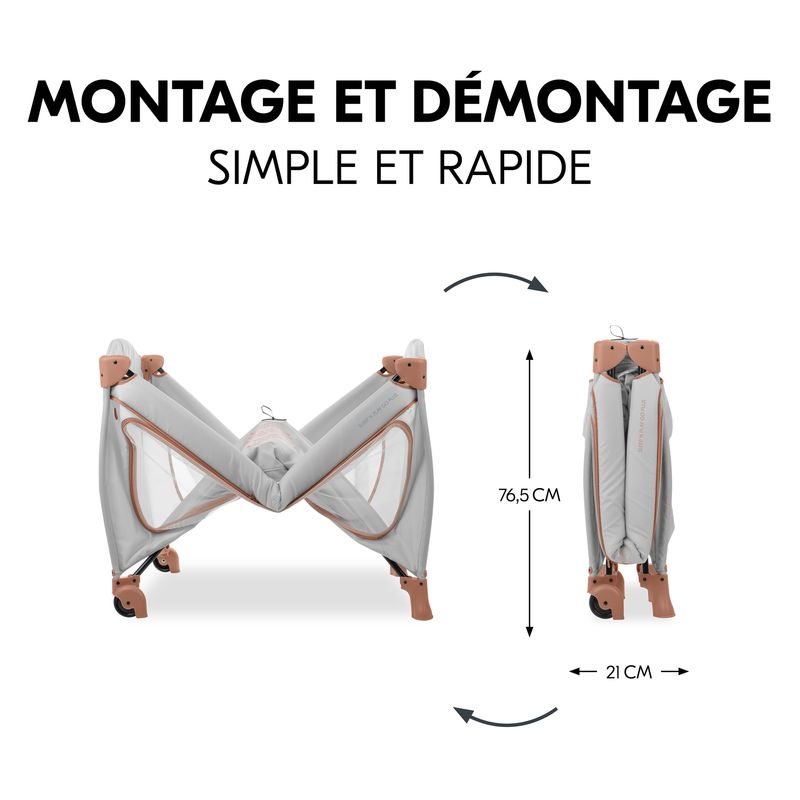 Pack Lit parapluie Sleep N Play Go Plus + drap housse Hauck montage et démontage